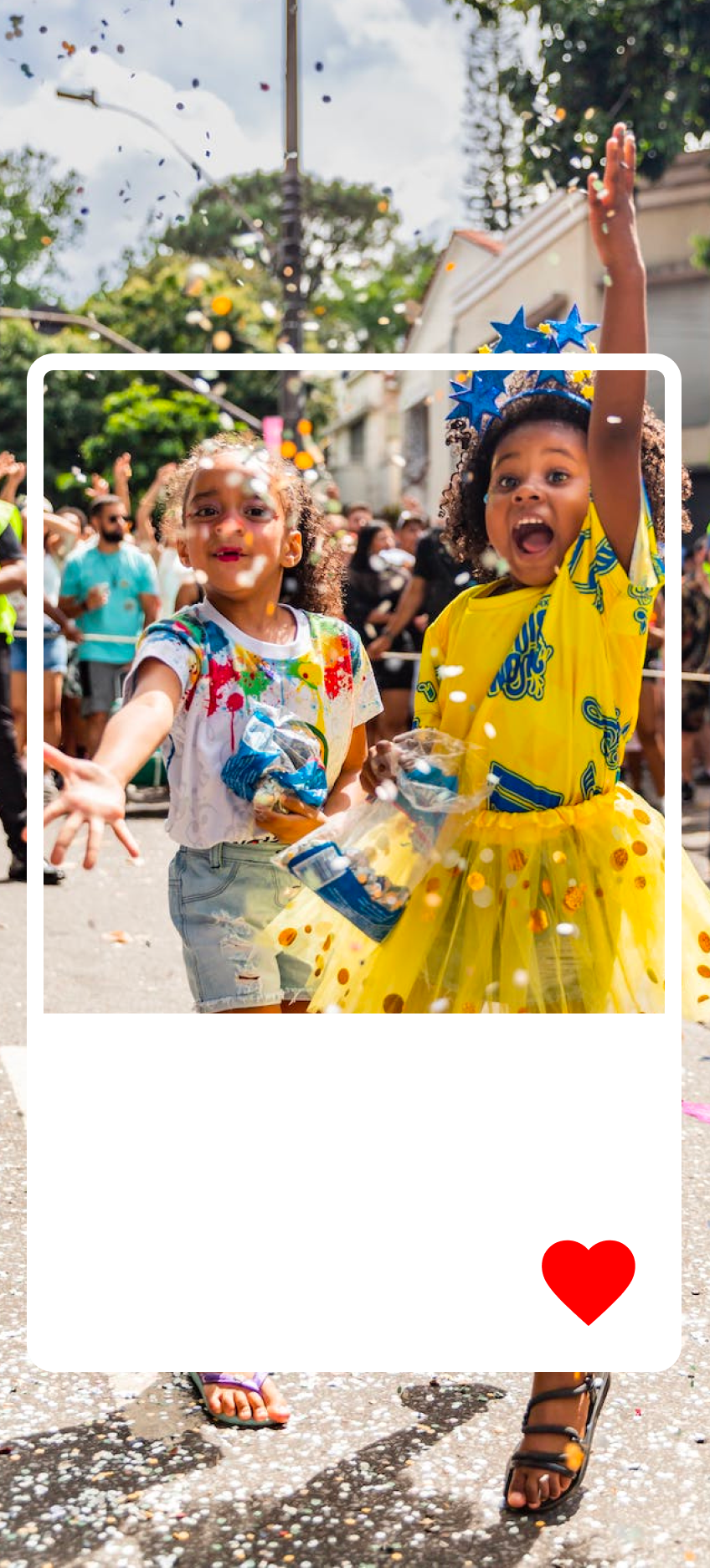 Two children having fun in an instagram frame.