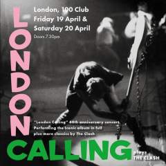 London Calling: a definitive tribute to the music of The Clash Event Title Pic