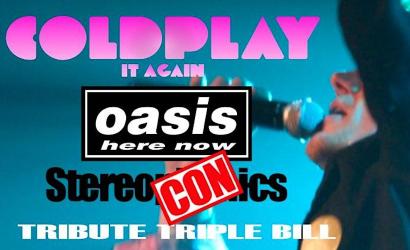 Tribute Triple Bill: Feat. Coldplay It Again + Oasis Here Now + StereoCONics  at The Patti, Swansea