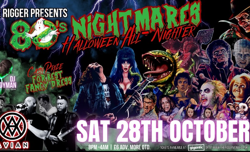80's Nightmares: The Rigger's Halloween All Nighter tickets