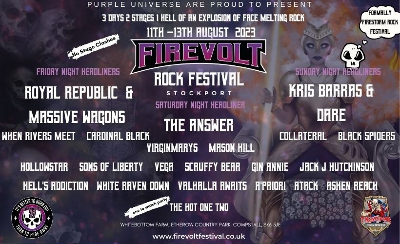 Firevolt (Manchester) Rock Festival 2023  at Whitebottom Farm, Stockport