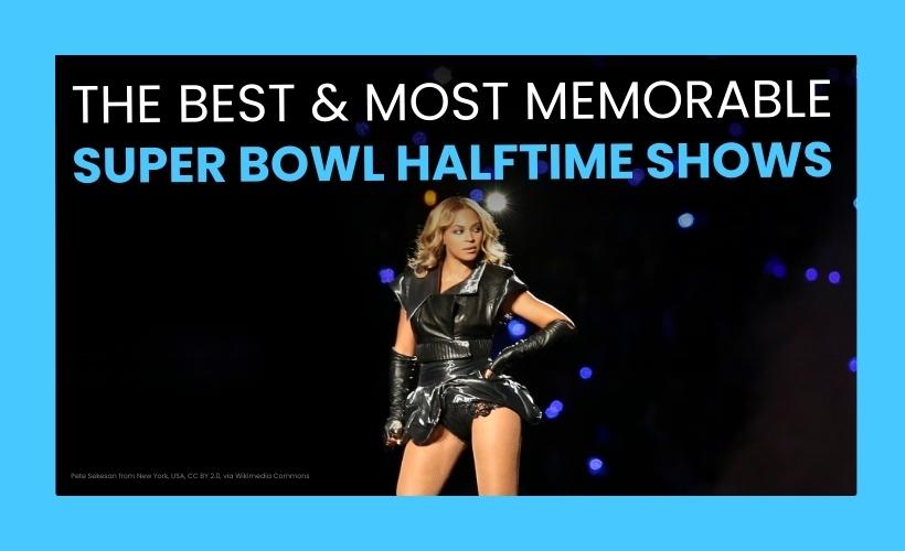 Beyonce performing at the Super Bowl Halftime show