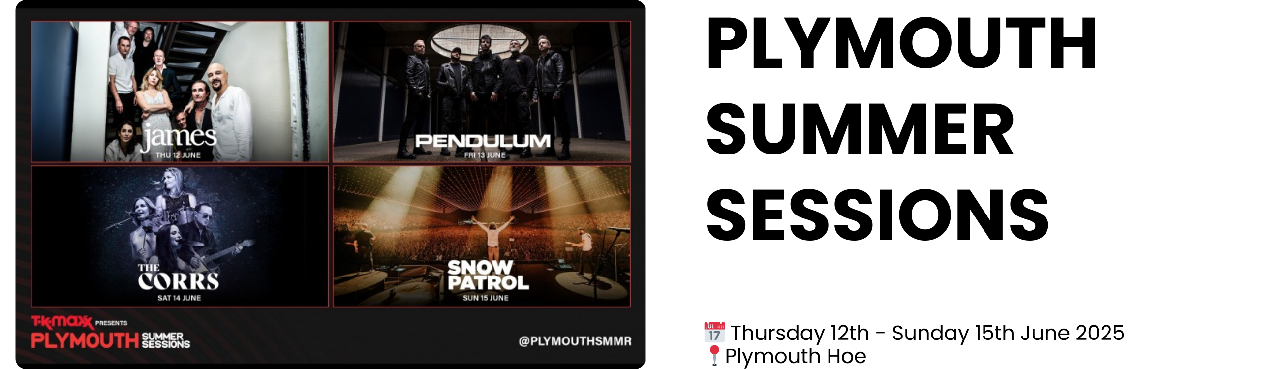 PLYMOUTH SUMMER SESSIONS  📅 Thursday 12th - Sunday 15th June 2025 📍Plymouth Hoe