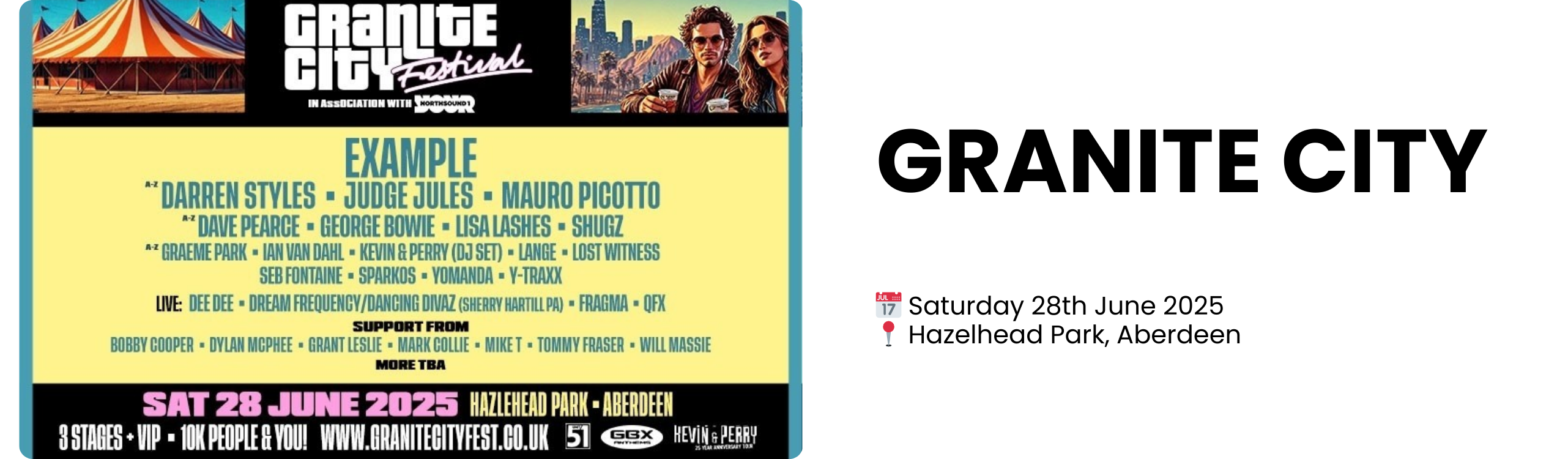 GRANITE CITY  📅 Saturday 28th June 2025 📍 Hazelhead Park, Aberdeen