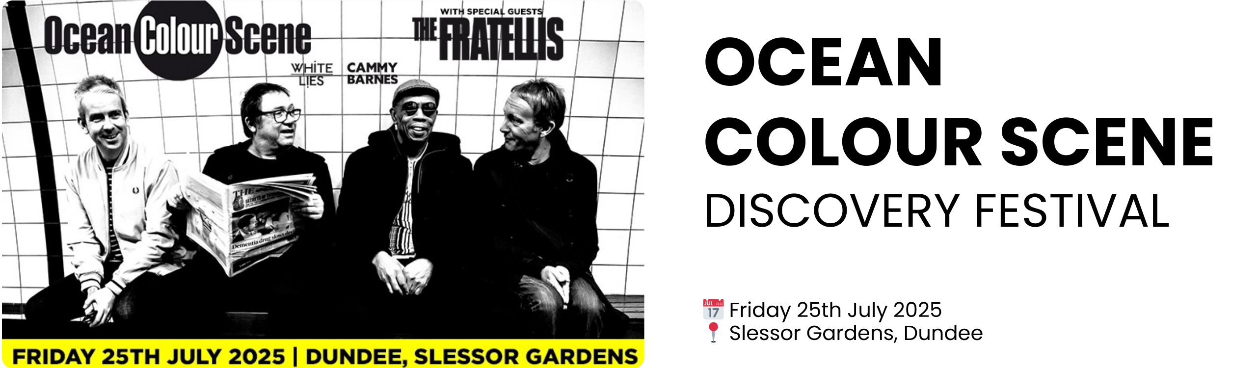 ocean colour scene discovery festival  📅 Friday 25th July 2025 📍 Slessor Gardens, Dundee
