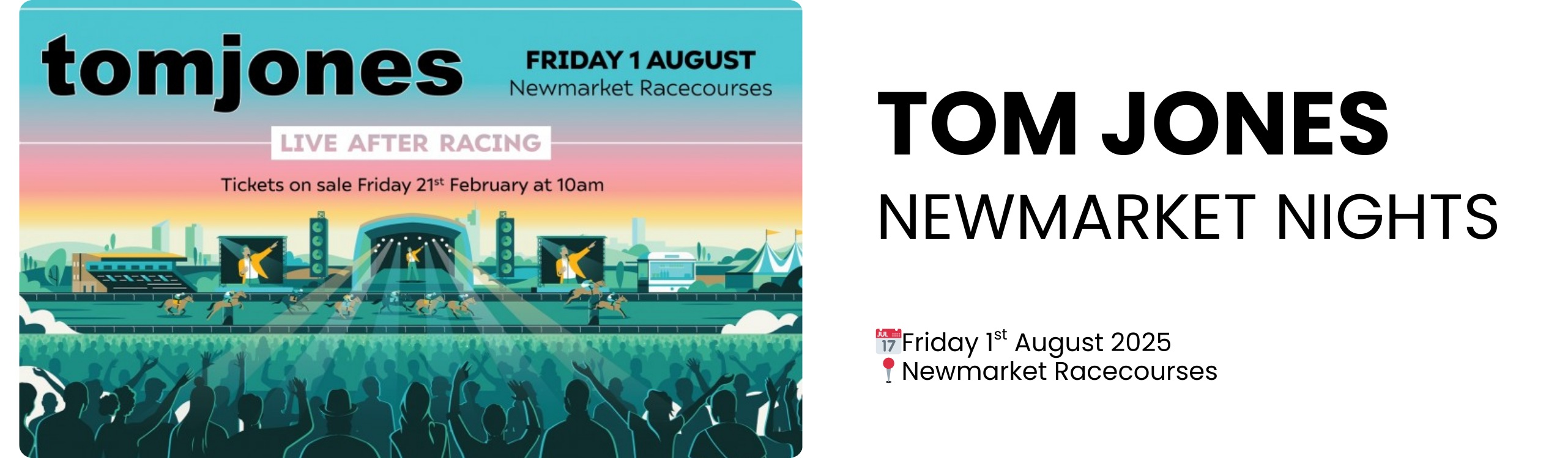 tom jones newmarket nights  📅Friday 1st August 2025 📍Newmarket Racecourses