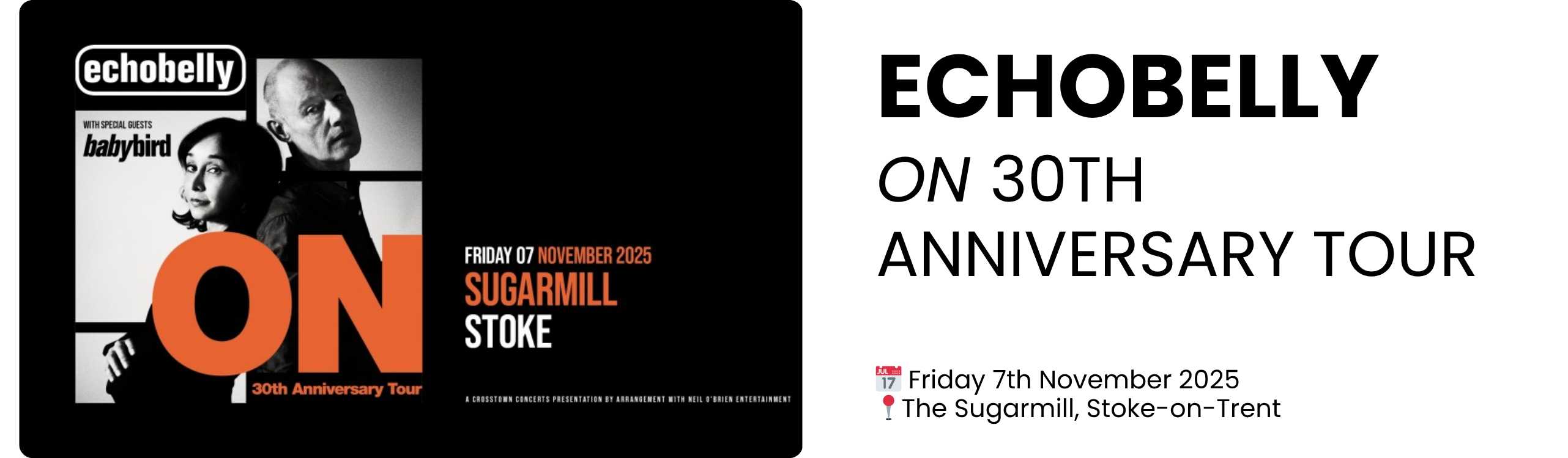 echobelly on 30th anniversary tour  📅 Friday 7th November 2025 📍The Sugarmill, Stoke-on-Trent