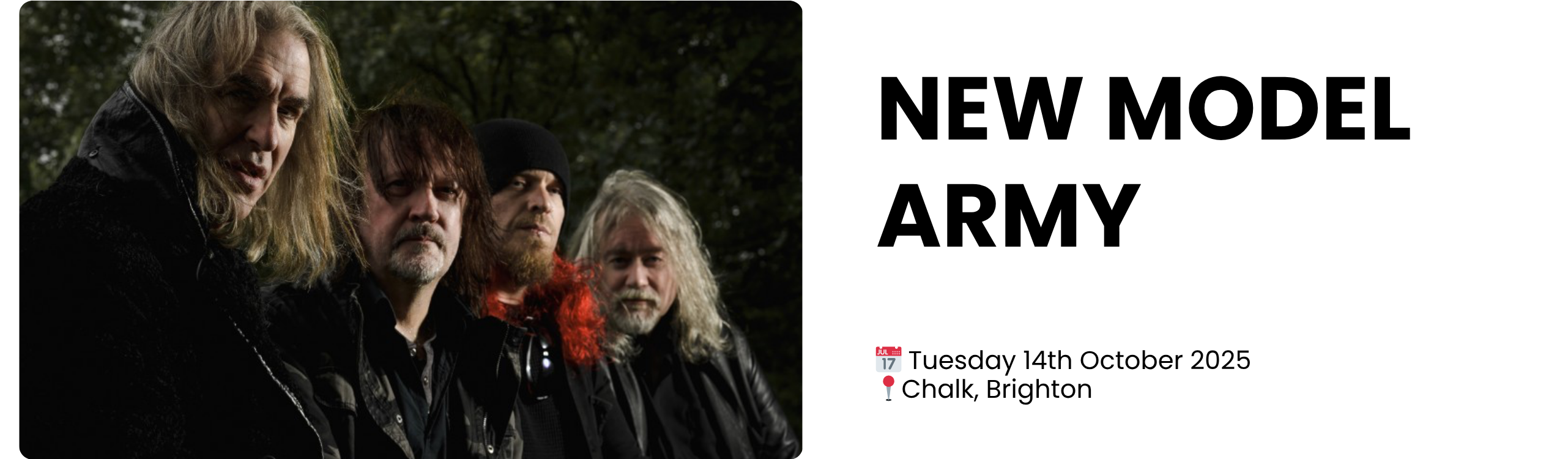New Model Army  Tuesday 14th October 2025  Chalk, Brighton