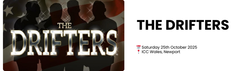 the drifters  📅 Saturday 25th October 2025 📍 ICC Wales, Newport