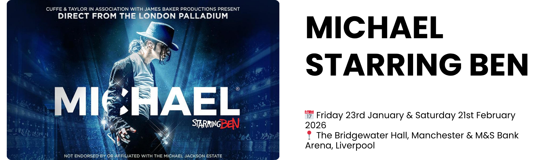 FIND MICHAEL STARRING BEN TICKETS