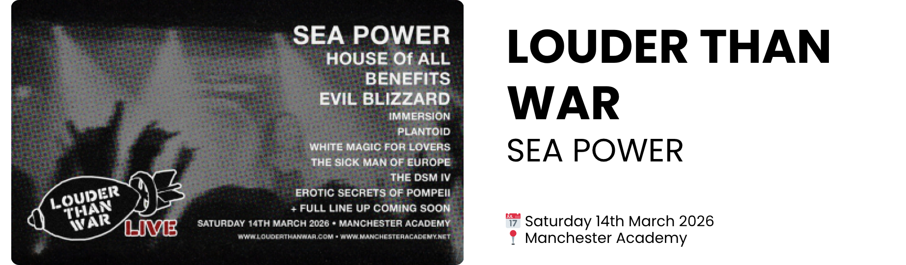 FIND LOUDER THAN WAR TICKETS