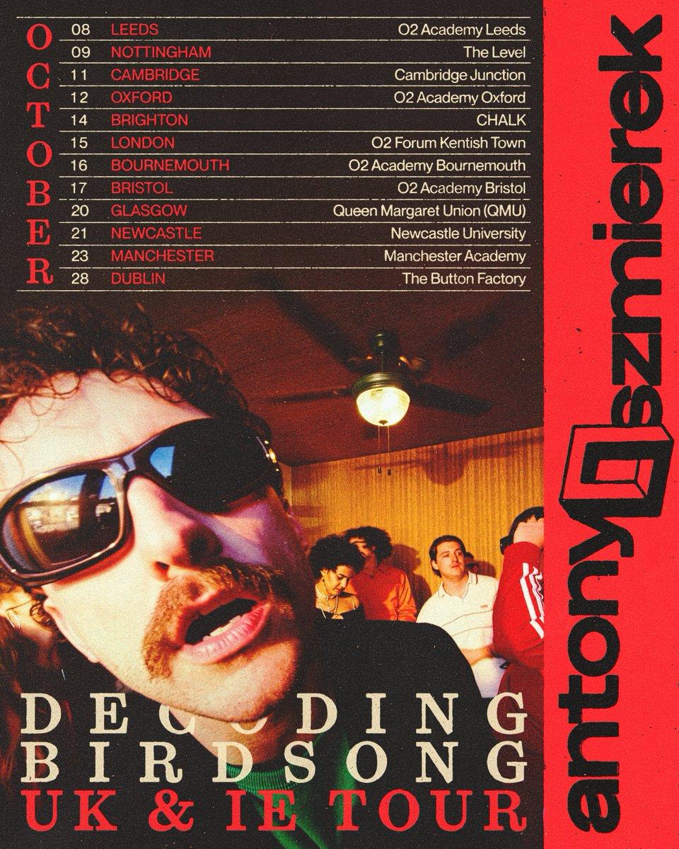 Antony Szmierek Decoding Birdsong 2026 UK tour poster