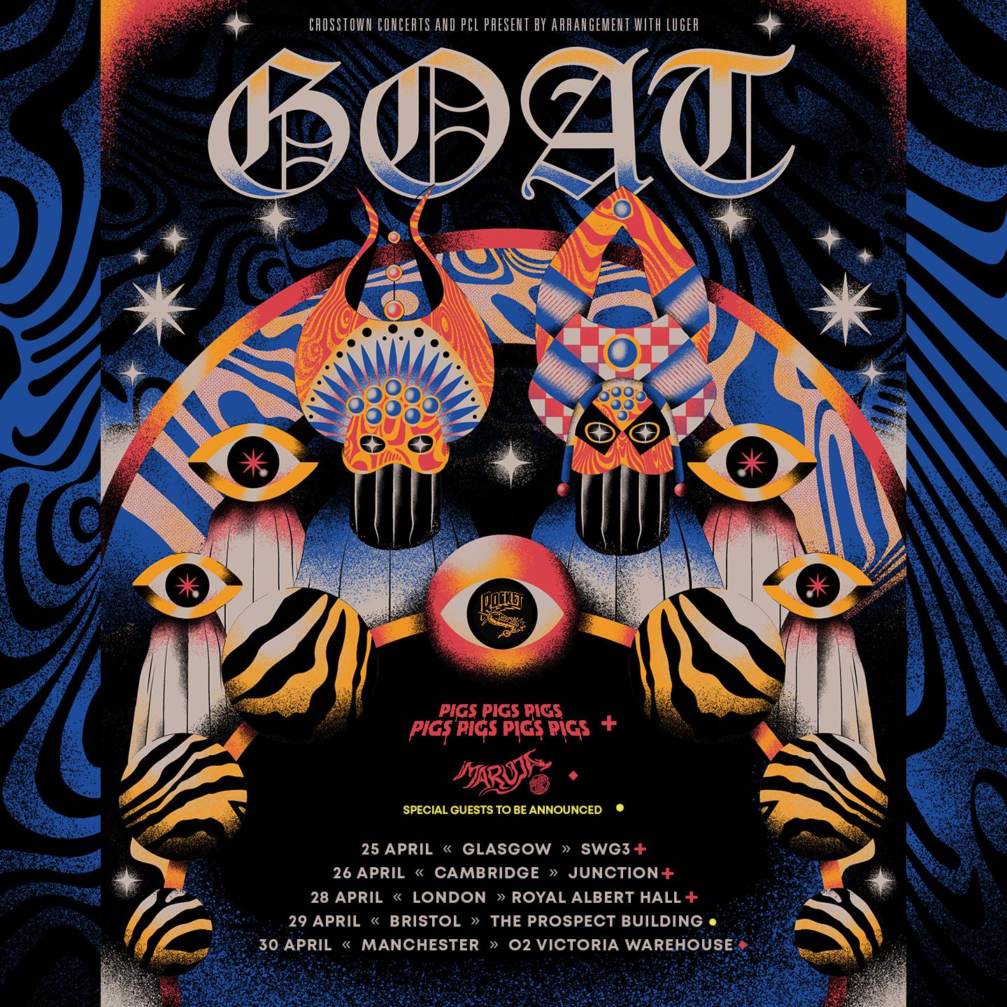 GOAT 2027 UK tour poster