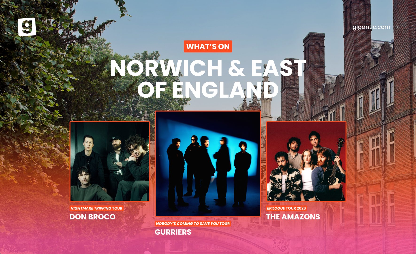 What’s On in Norwich & the East of England 2026 & 2027: Live Music, Concerts & Events