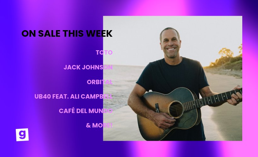 On Sale This Week artwork featuring Toto, Jack Johnson, Orbital and more