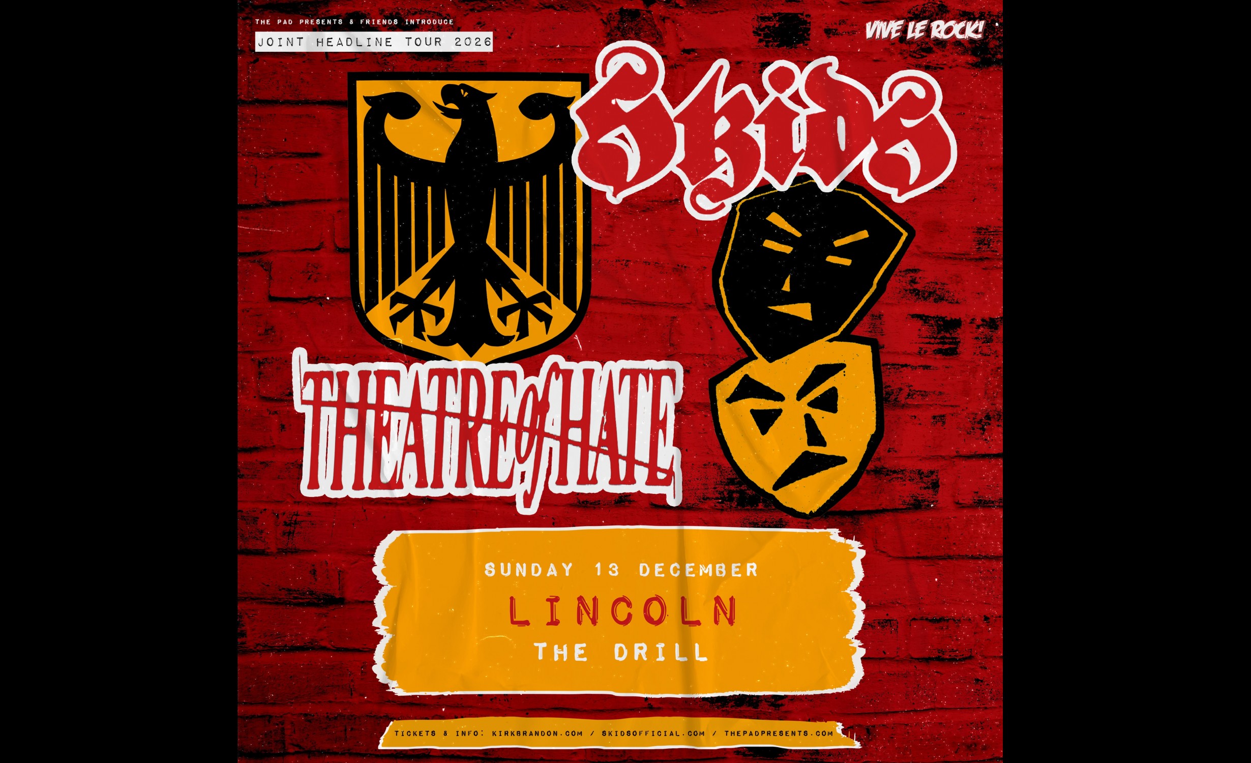 SKIDS / THEATRE OF HATE tickets