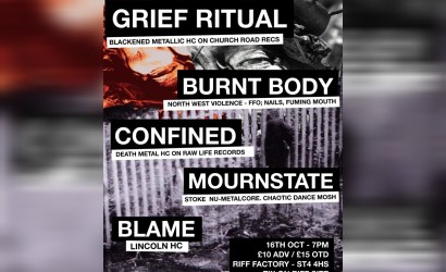 Grief Ritual w/ Burnt Body, Confined, Mournstate & Blame  at Riff Factory, Stoke On Trent