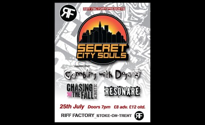 Secret City Souls  at Riff Factory, Stoke On Trent
