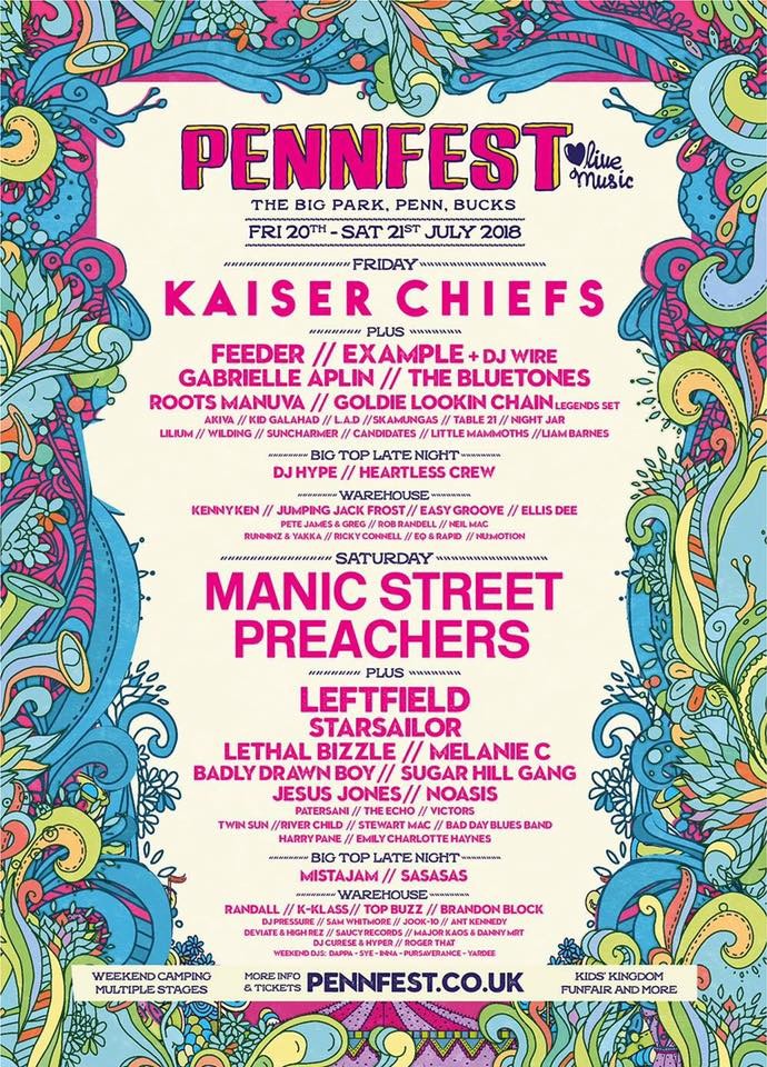 Penn Festival Tickets The Big Park, Buckinghamshire 20/07/2018 1100