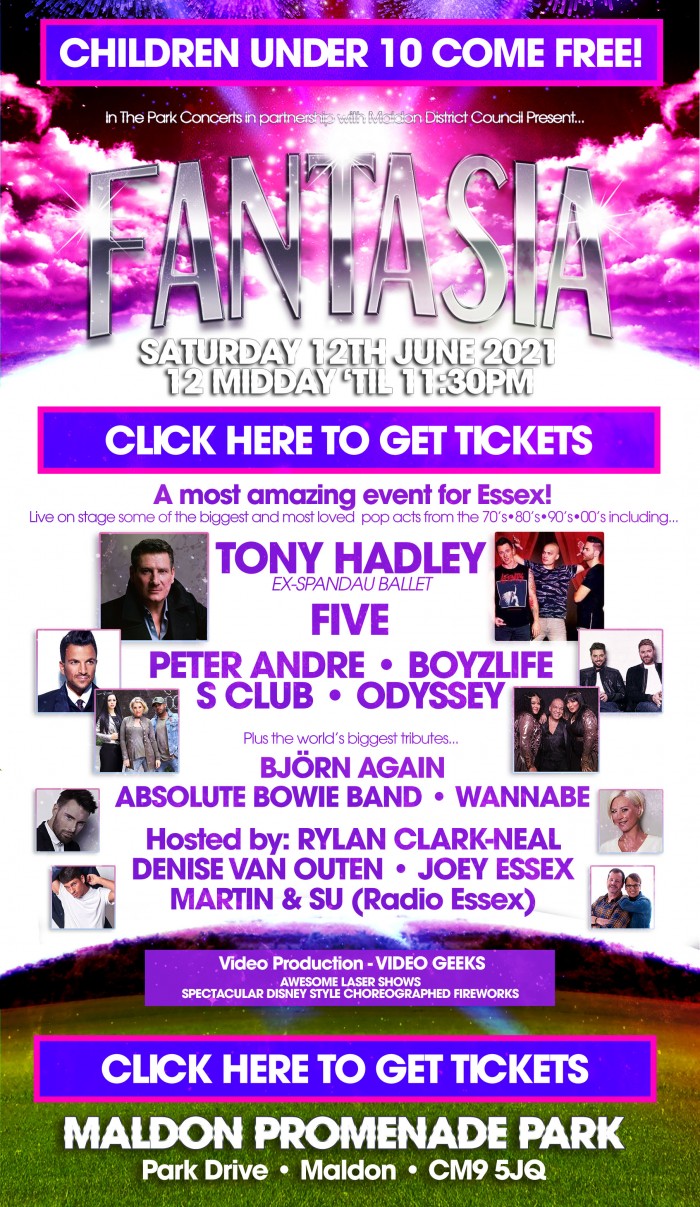 FANTASIA Tickets Promenade Park, Essex 31/07/2021 1200