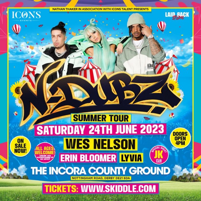 N-Dubz Summer Tour Tickets - Incora County Ground, Derby - 24/06/2023 16:00