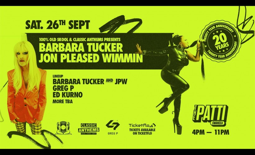 100% Old Skool 20th anniversary  Barbara Tucker, Jon Pleased Wimmin, Greg P & Ed Kurno