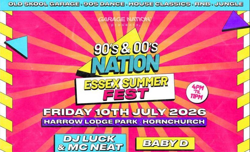 90s & 00s Nation Summer Fest  at Harrow Lodge Park, Hornchurch
