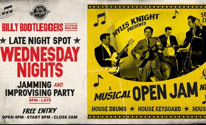 A Musical Open Jam Night - Open To All  at Billy Bootleggers Nottingham, Nottingham