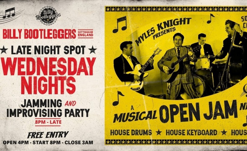 A Musical Open Jam Night - Open To All  at Billy Bootleggers Nottingham, Nottingham