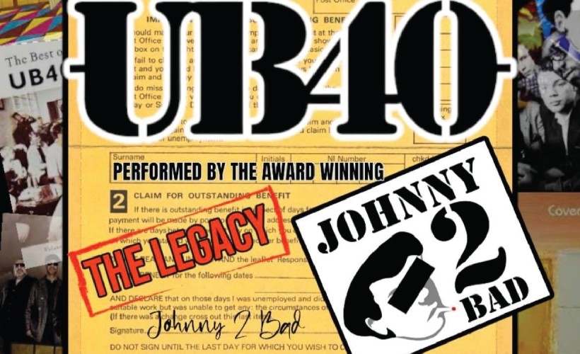 A night of UB40 with Johnny 2 Bad the UK`s premier UB40 tribute at Live Rooms Chester  at Live Rooms, Chester, Chester