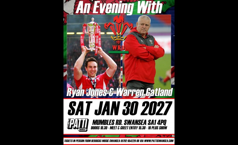 An evening with Warren Gatland & Ryan Jones  at The Patti, Swansea