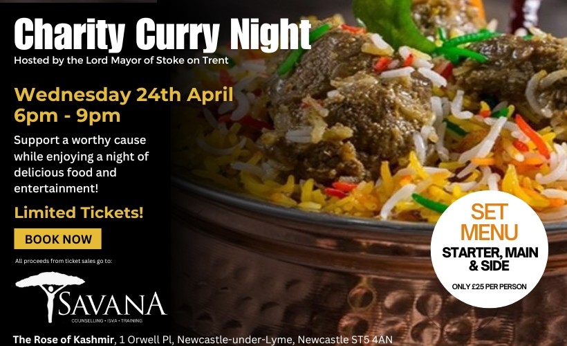 Charity Curry Night Hosted by The Lord Mayor of Stoke on Trent  at Rose of Kashmir, Newcastle