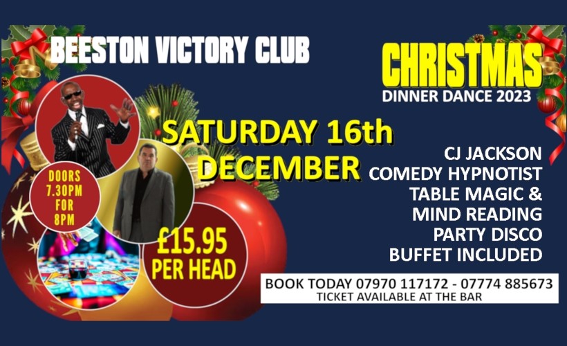 Christmas party night - CJ Jackson - Ian Dee - Party Disco and Buffet  at Beeston Victory Club, Beeston