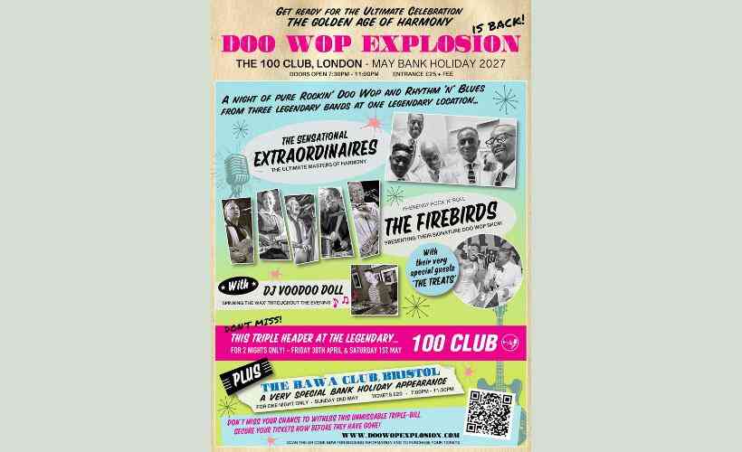 DOO WOP EXPLOSION  at Bawa Club, Bristol