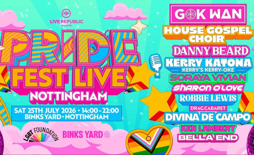 GOK WAN, DANNY BEARD | Pride Fest Live 2026  at Binks Yard, Nottingham