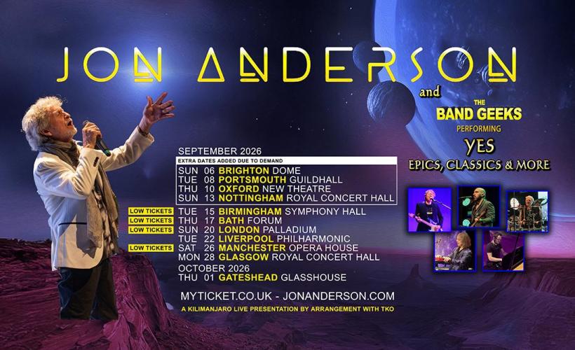 ミュージック Jon Anderson & The Band Geeks Live JON ANDERSON AND THE BAND GEEKS Announce Leg One of 2026 Tour