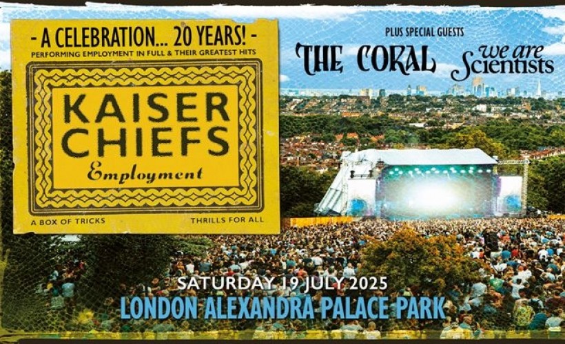 Kaiser Chiefs - Celebrating 20 years of Employment  at London Alexandra Park at Alexandra Palace, London