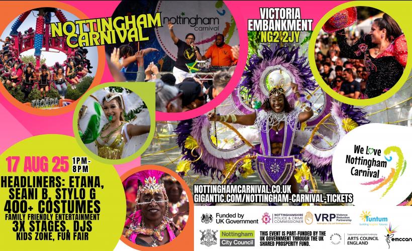 Nottingham Carnival 2025  at Victoria Embankment, Nottingham