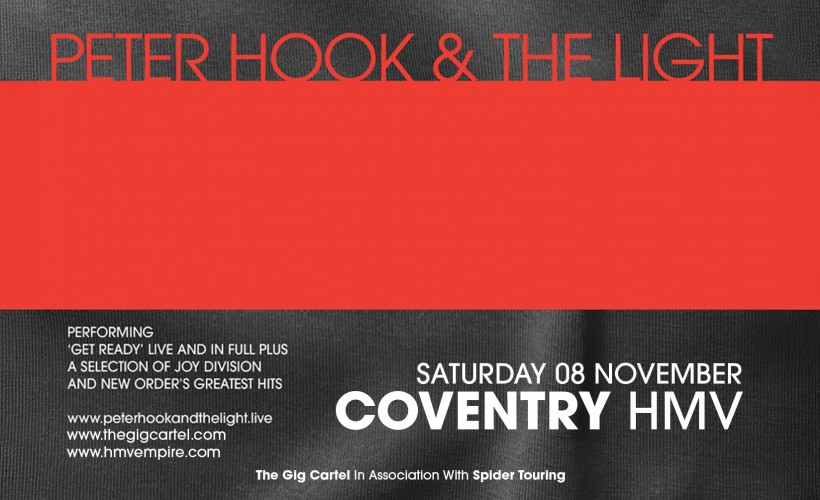 Peter Hook & The Light  at HMV Empire, Coventry