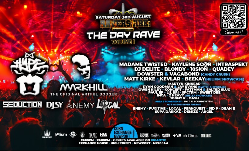 Ravers are: Presents ‘The Day Rave’ Volume 1  at The Corn Exchange, Newport