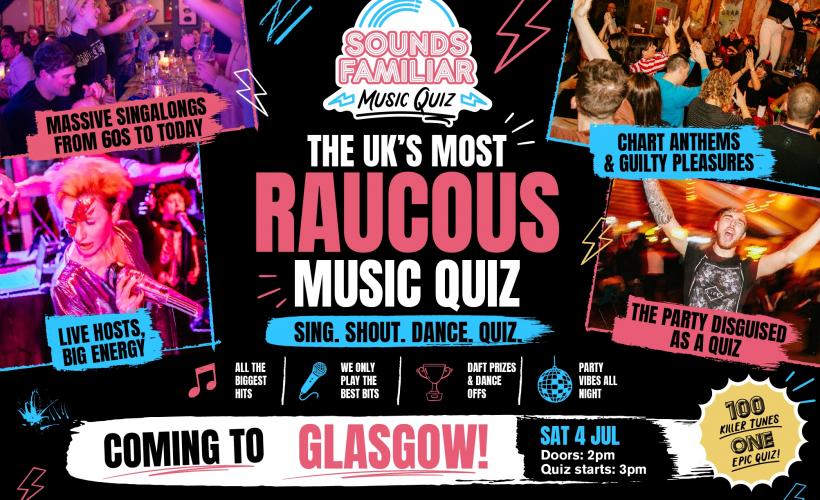Sounds Familiar Music Quiz - Glasgow  at The Record Factory, Glasgow