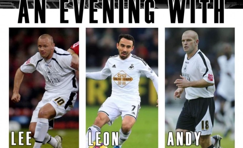 Swansea city legends an evening with lee trundle , Leon Britton and Andy Robinson hosted by legendary Kev Johns . tickets