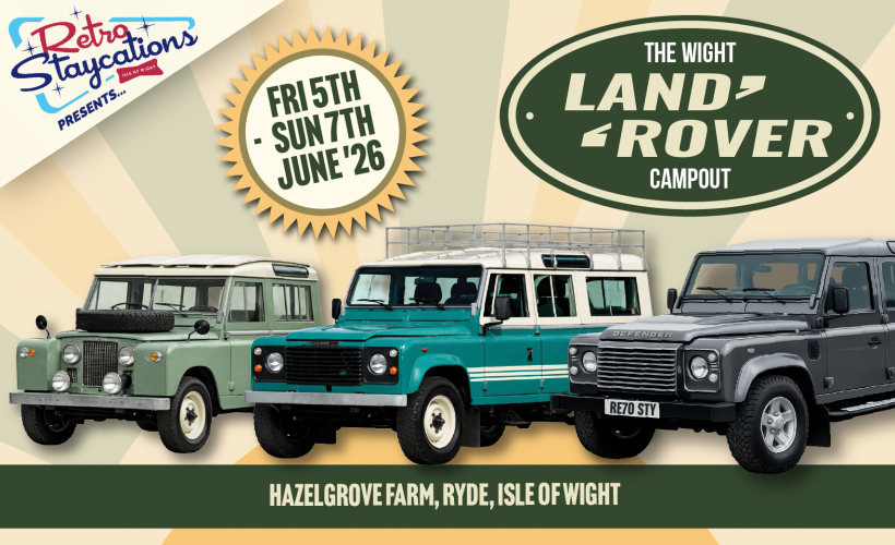 The Wight Land Rover Campout  at Retro Staycations, Ryde, Isle of Wight