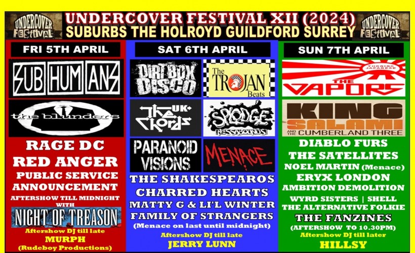 Undercover Festival XII  at Suburbstheholroyd, Guildford