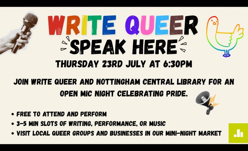 Write Queer: Speak Here tickets